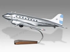 Douglas DC-3 Aeropozta Argentina Desk Wood Airplane New Model Small Scale 1/100
