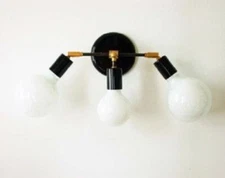 Mid Century Design 3 Arm Adjustable Brass Wall Sconce Light Bed Room Light