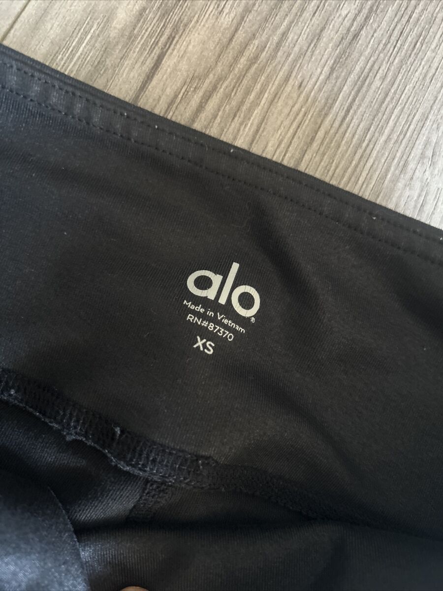 ALO YOGA Idol Ruched Black Shimmer Leggings Size XSmall | eBay ALO YOGA Idol Ruched Black Shimmer Leggings Size XSmall | eBay