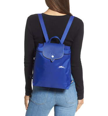 Longchamp LePliage Nylan Backpack Cobalt Authentic LONGCHAMP Le Pliage Club Nylon Travel Backpack Cobalt Blue  main image 3