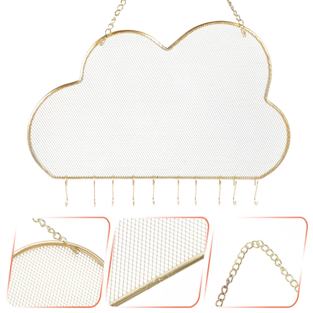 Metal Grid Storage Rack Jewelry Organizer Stand Mesh Earring