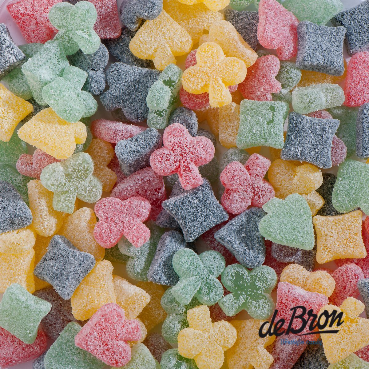(10,90 EUR/kg) De Bron Pokerfruit Saure Fruchtgummis zuckerfrei 1 kg