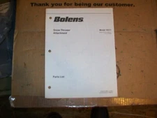 1988 Bolens Snow Thrower Attachment Model 18311 Parts List