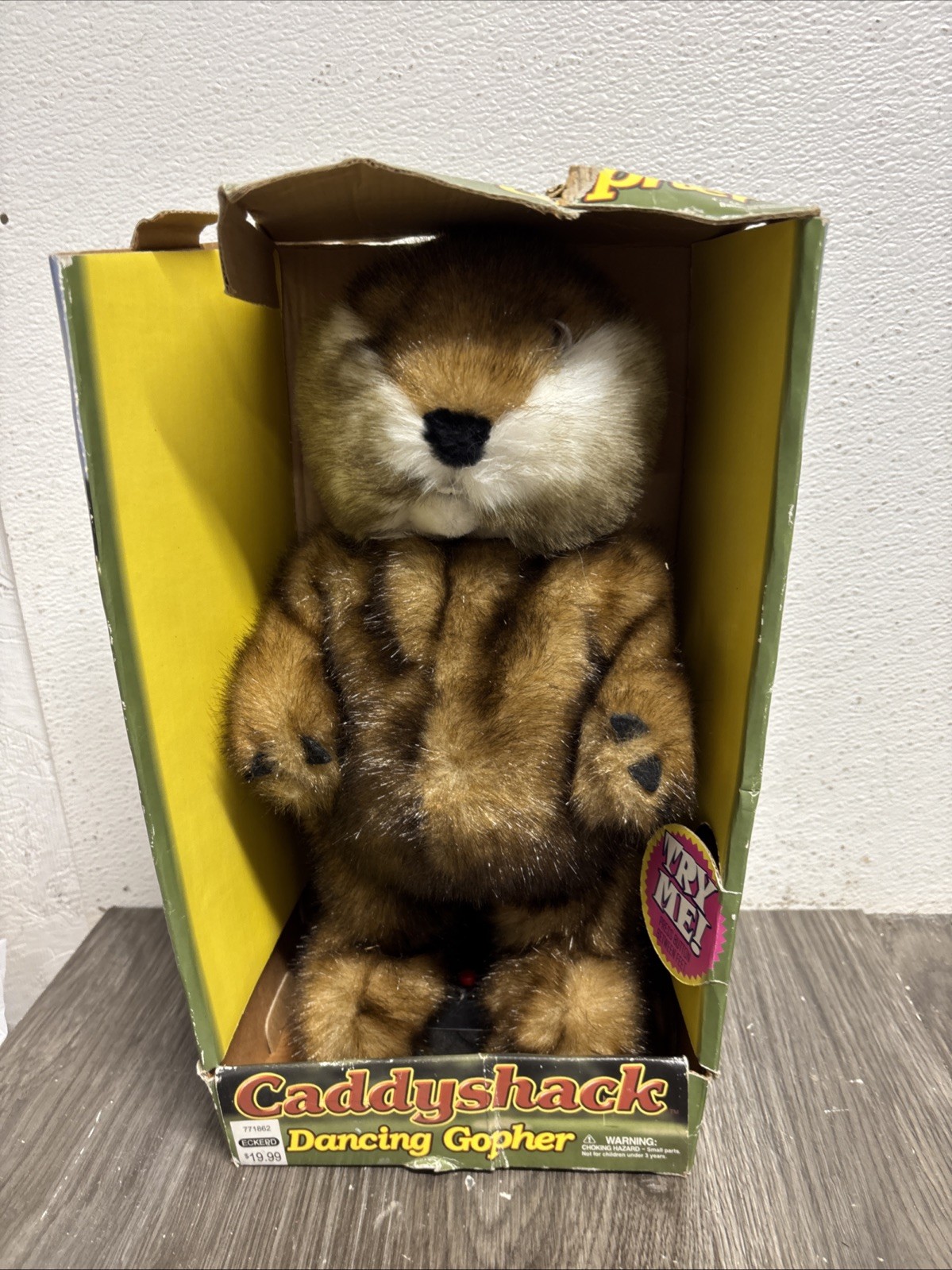 Gemmy Caddyshack Dancing Gopher Animatronic Sings #P5