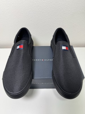 Size 8 M Tommy Hilfiger Men's Black Slip-On