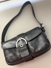 Coach 9434 SMALL Vintage Soho Black Leather Shoulder Bag w/Contrast Stitching
