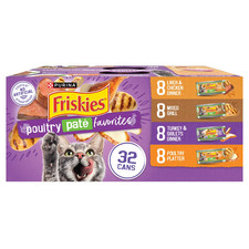 Purina Friskies Pate, Soft Poultry Variety Pack, Wet Cat Food, 5.5 oz Cans