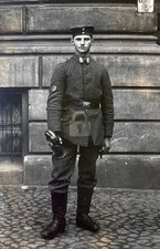 Post WW1 German Freikorps Von Hulsen Bugler 1919 RPPC Photo Postcard COPY