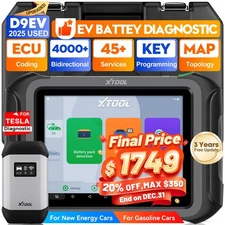 USED XTOOL D9EV Electric Intelligent Diagnostic Bidirectional Battery Pack Scan