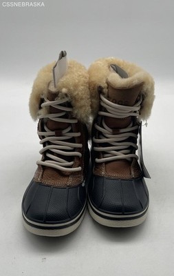 Women's Crocs Hazelnut/Stucco Allcast Luxe Duck Boot - Size 4
