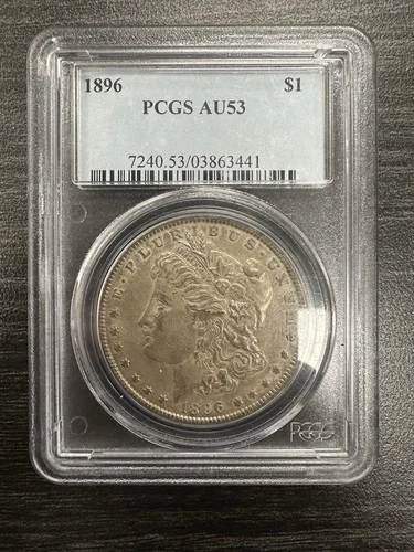 1896 Morgan Silver Dollar AU53 PCGS Beautiful Tone -A43