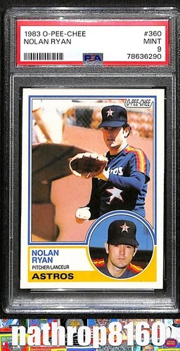 1983 O PEE CHEE OPC #360 Nolan Ryan HOF Houston Astros PSA 9 MINT 13426