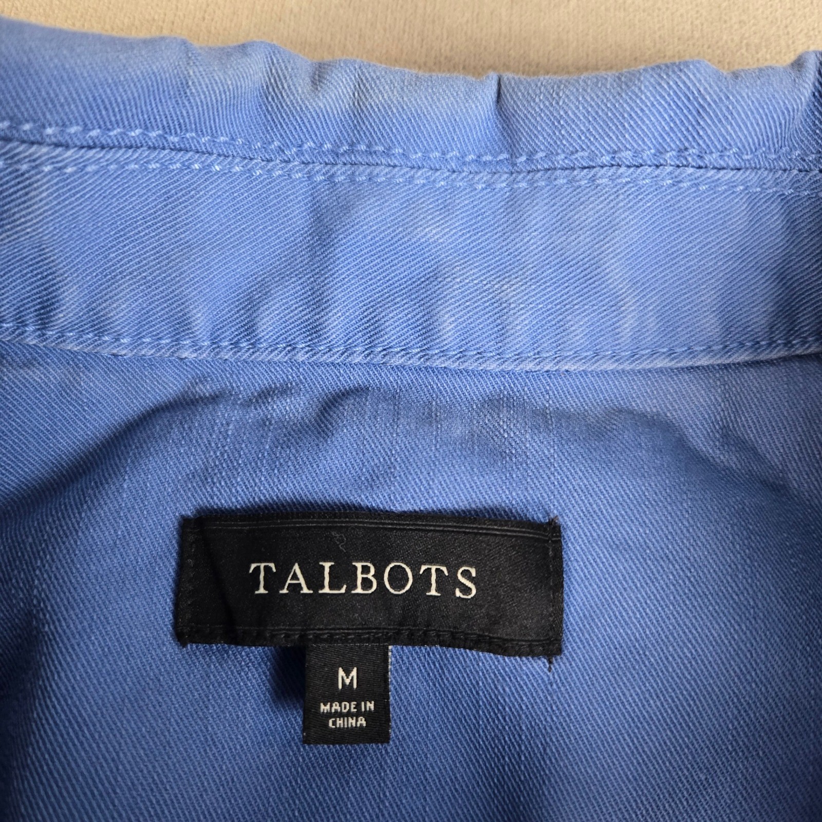 Talbots Blue Jean Button Front Jacket Women's Siz… - image 8