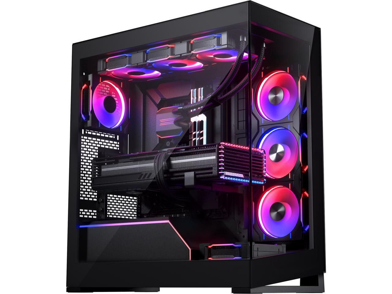 Phanteks NV5 MK2, Демонстрационное шасси средней высоты, опора MB для подключения сзади