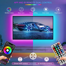 LED Strip Lights USB 1-30m 5050 RGB Colour Changing Tape for kitchen Cabinet, TV