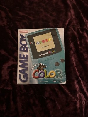 Nintendo Game Boy Color Handheld Game Console - Teal Cib Authentic
