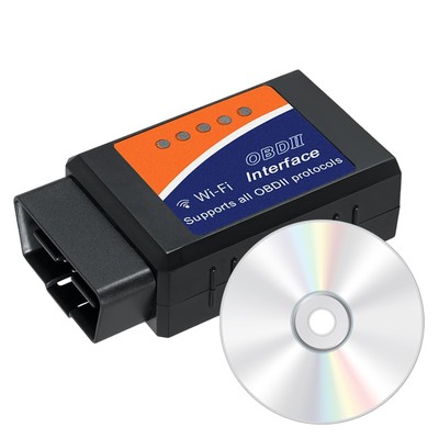 WiFi ELM327 OBD2 Adapter, WiFi ELM 327 OBD2 Scanner Reader for Android iOS iP...