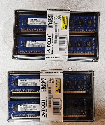 Elpida 8GB RAM Lot of 4X 2GB 2Rx8 PC3-8500U-7-10-B0