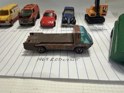 1969 Hong Kong Red Line Hot Wheels Heavyweights Dump Truck. With Lot Of Others