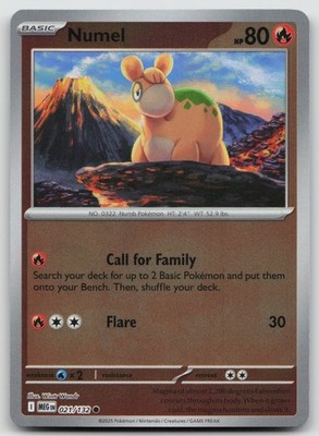 Numel Common ME01: Mega Evolution 021/132 Reverse Holo NM