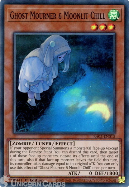 RA02-EN015 Ghost Mourner & Moonlit Chill : Super Rare 1st Edition YuGiOh Card