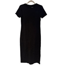 Everlane Short Sleeve T-Shirt Midi Dress In Black Size Small