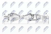 Antriebswelle NTY NPW-VV-020 FüR Volvo XC70 1 Cross Country 295 AWD
