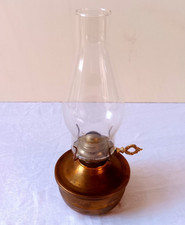 Vintage Öllampe Messing Glaszylinder│Petroleum Laterne│Dekoration Sammlerstück