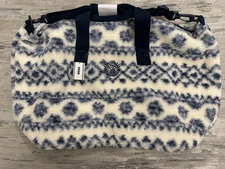 NWT  Victoria's Secret VS PINK Weekender Tote Bag Cozy Plush Sherpa Blue  💙