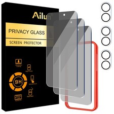 3-Pack iPhone 16 6.1" Privacy Screen  Camera Lens Protector 9H Tempered Glass