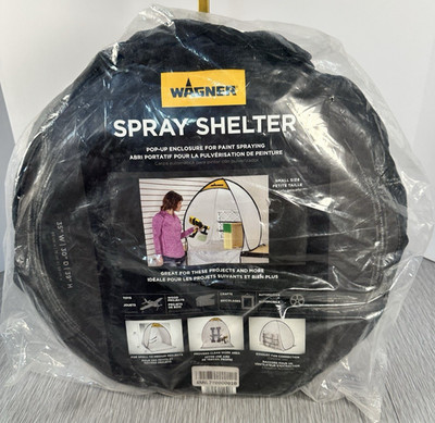 Wagner Spray Shelter Small Pop-Up Enclosure For Paint Spraying 35''x30''x39'' NIB
