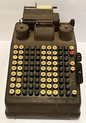 #ad Burroughs Adding Machine Class 9 Portable Calculator 1920’s Vintage Read $139.76
