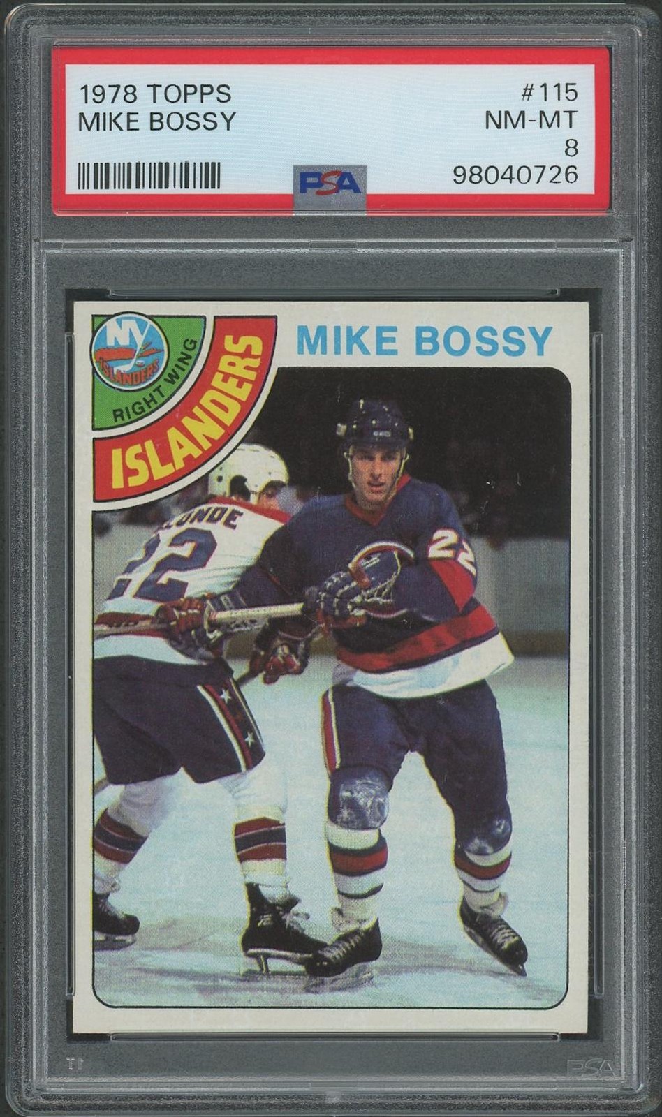 1978/79 Topps Hockey #115 Mike Bossy Rookie PSA 8 (NM-MT)