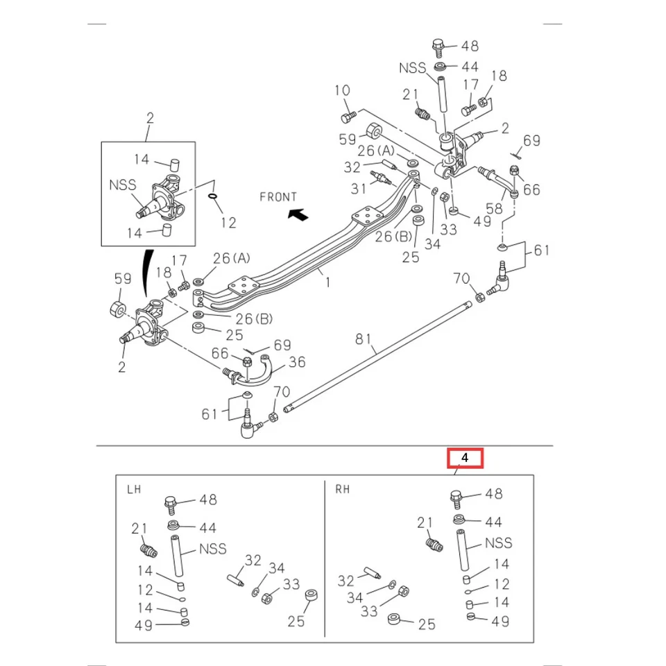 ISUZU King Pin Kit 1995 a 2025 NPR NQR NR NPR HD 5-87832-220-0 Foto 3 de 3