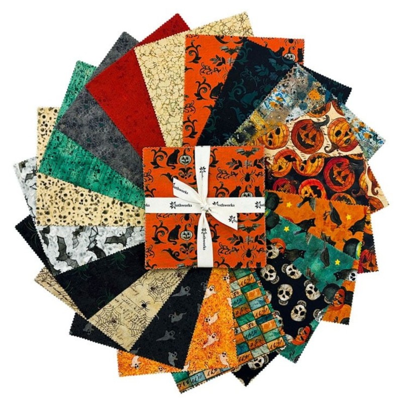 EMERALD HOLLOW Square Set from Clothworks - (42) 5" fabric squares set - #SQ0551