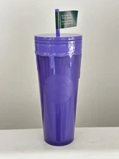 STARBUCKS  Tumbler GLOW-IN-THE-DARK PURPLE SLIME DRIP 24oz VENTI COLD CUP 2025