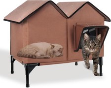 Outdoor Cat House Weatherproof Large Waterproof Insulated Elevated Outdoor Cat