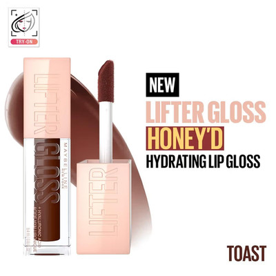 Maybelline New York Lifter Gloss Hydrating Honey'D Lip Gloss - Toast, 5.4ml