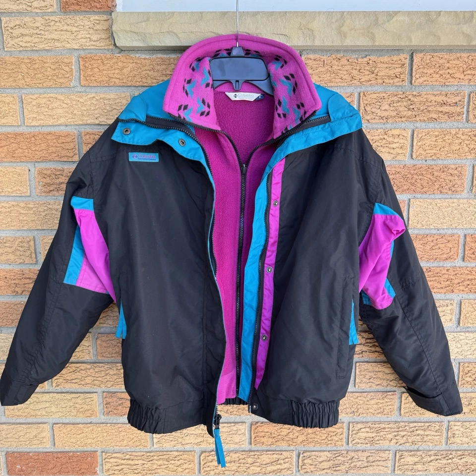 Vintage Columbia Bugaboo Ski Jacket 3 in 1 Women’s Small Color Block Retro Y2K - Image 2 of 4