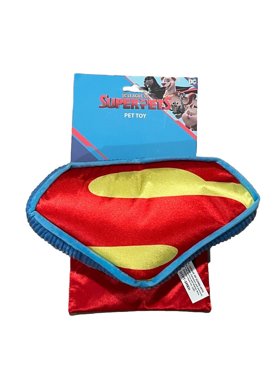 DC League of Super-Pets Superman Dog Krypto the Super Dog Logo with  Squeaker Toy