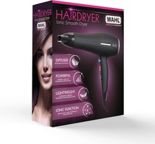 Wahl Ionic Smooth Hairdryer Black with Cool Shot 3 Heat 2 Speed Fast Dryin ZY105