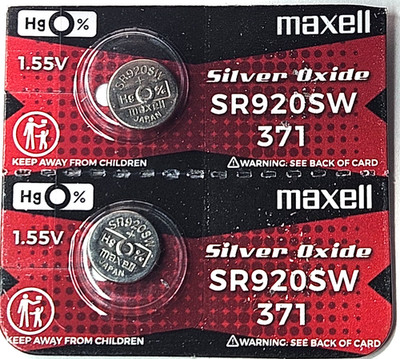 2 PACK MAXELL 371 SR920SW SR920 SILVER OXIDE (GOOD EXP 12/30) FREE SHIPPING