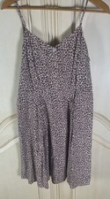 NWT Gap Fit & Flare Dress Heart Animal Print Cami Smocked Spaghetti Strap Size 8