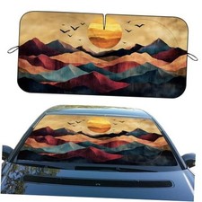 Sunset Mountains Car Windshield Sunshades 59"L x 31.5"W Sunset Mountains 18