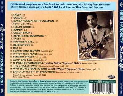 HERB HARDESTY & HIS BAND - THE DOMINO EFFECT: WING AND FEDERAL RECORDINGS 1958-6