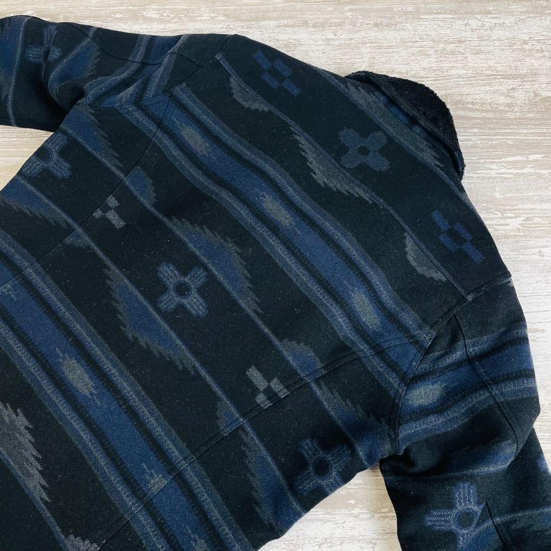 The Flat Head Native Pattern Blanket Boa Jacket S… - image 4