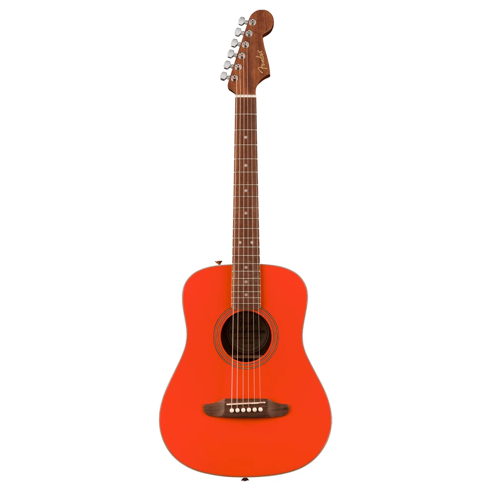 Fender California Standard Redondo Mini con Gig Bag - Fiesta Red con Nogal FB Foto 2 de 4