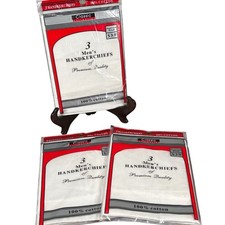 9 Pack Classic Collection Mens Handkerchiefs White 100 Cotton Premium Quality