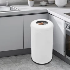 Cylindrical,Open-Top Rubbish Bin,Industrial Waste Container,Commercial Trash Can