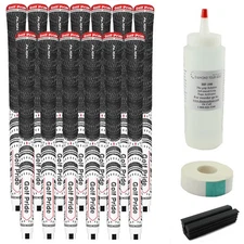 13 New Golf Pride MCC Align Black/White Standard Golf Grips - With Grip Kit